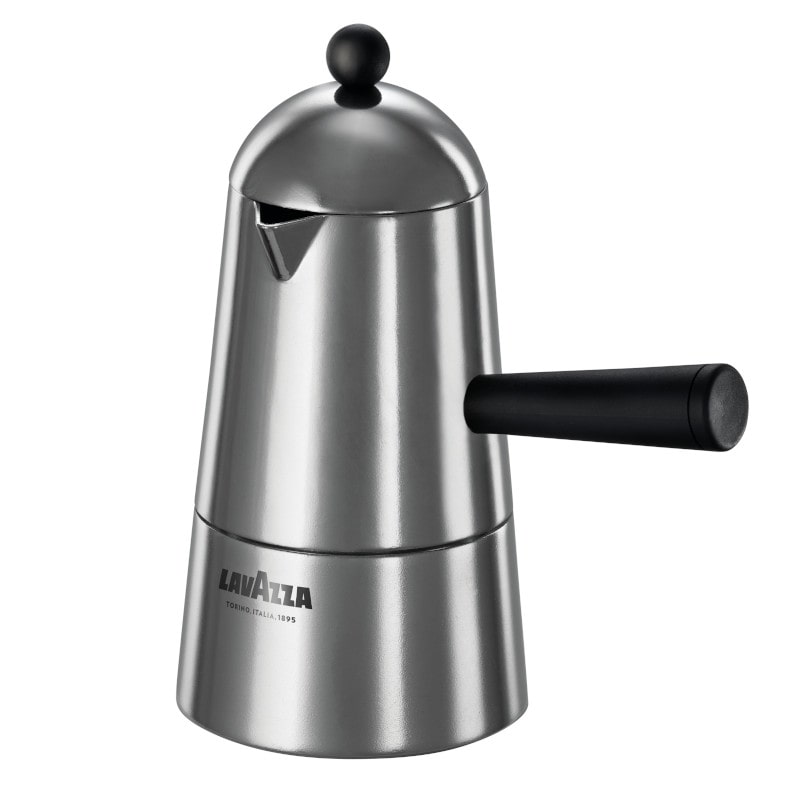 ILSA Carmencita Classic Aluminium Koffiezetapparaat met zwart handvat kopjes 3