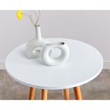 thumbnail of Tavolino alto Mijas rotondo bianco/natura (rotondo)