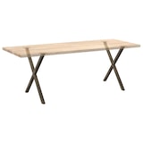 thumbnail of Helloshop26 - Set aus 2 X-förmigen Tischbeinen für einen 80 x 72 cm Esstisch modernes Design Ausführung in Naturstahl 02_0057196