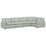 thumbnail of vidaXL Modulares Sofa mit Kissen Samt Hellgrau