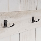 thumbnail of Wandgarderobe HWC-D13, Garderobe Garderobenpaneel, 6 Haken 91x60cm ~ weiß shabby