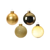 thumbnail of GLOUPIE Box 42 Palline Per Albero Di Natale In Vetro Resistente Oro, 3 Misure Ø 7, 6, 5 cm, In Diverse Finiture Color Oro