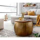 thumbnail of Couchtisch FineBuy Sofatisch Rund Metall Ø 60 cm Tisch Stauraum Wohnzimmertisch