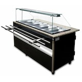 thumbnail of Gastro Heiße Theke Bain Marie Warmvitrine 2x1/1 , 1x 2/4 GN 1000x900x1250 mm