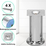 thumbnail of 8 x Möbelfuss 47 mm CHROM 150 mm