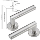 thumbnail of Türbeschlag Edelstahl Drückergarnitur CATHY Eingangstür Türgriff oval PZ - Profilzylinder Edelstahl