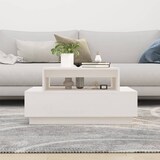 thumbnail of Table basse Blanc 80x55x40,5 cm Bois massif de pin Modèle Polaris Industriel