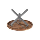 thumbnail of SAM® Esszimmertisch rund 140 cm Akazienholz Nussbaum Silber RUNA