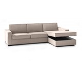 thumbnail of Dmora Divano Letto Adela, Divano ad angolo, 100% Made in Italy, Sofà con apertura girevole, Penisola contenitore Destra, Cm 280x95h90, Tortora