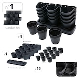 thumbnail of Prosperplast - Cascade Garden verticale kunststof plantenbak in antraciet kleur 68,5x19x54,6 cm