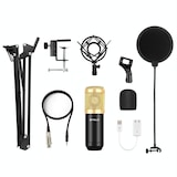 thumbnail of Microphone Studio Professionnel Kit Avec Bras Suspension Et Carte Son USB YONIS