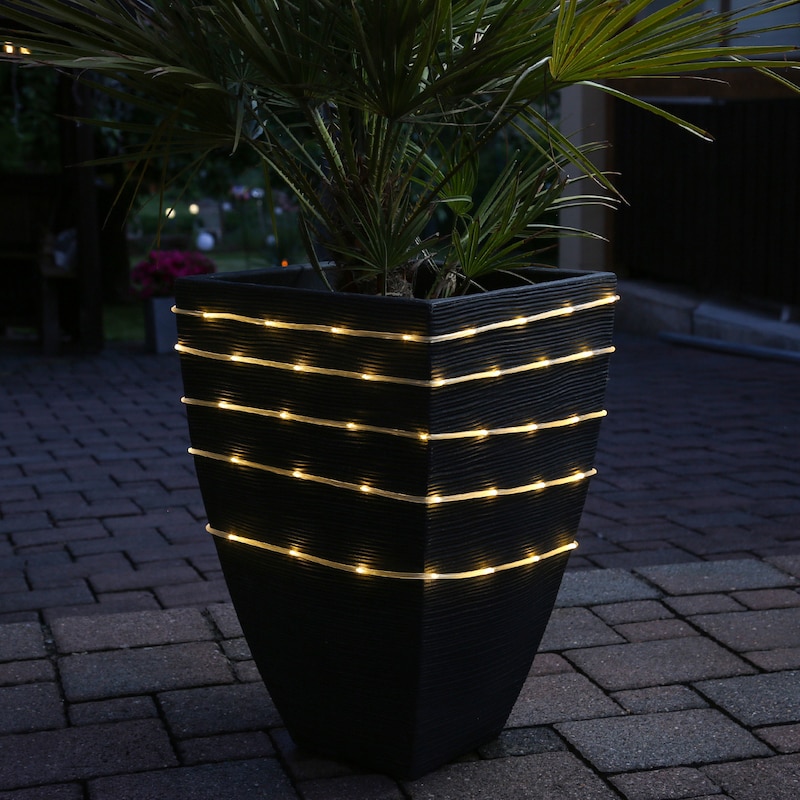 LED Lichtschlauch warmweiß Außen Lichterkette Party Garten Balkon 12m