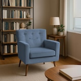 thumbnail of Fauteuil Kioni corduroy blauw