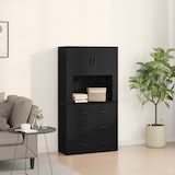 thumbnail of vidaXL Highboard Schwarz Eiche 80x33x150 cm Holzwerkstoff