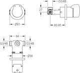 thumbnail of KWC Selbstschluss-eingriffmischer, AQUAMIX, Komplettarmatur, 2000104805