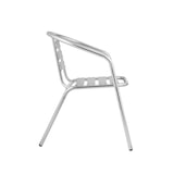 thumbnail of METRO PROFESSIONAL Cadeira com braços empilhável para restauração Narni, alumínio, prateado