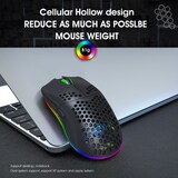 thumbnail of Souris Gaming Sans Fil 7 Boutons RGB Rechargeable Ergonomique 3600DPI Noir YONIS