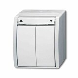 thumbnail of OCEAN Jalousieschalter, Aufputz, alpinweiß, matt, IP44, Wippe, Textfeld/Beschriftungsfläche, 1p