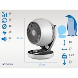 thumbnail of PURLINE Ventilador de suelo o sobremesa en plata de 60W con 3 velocidades e inclinación regulable Venty Ta 60