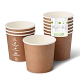 thumbnail of greenbox - Suppenbecher aus Karton 650 ml, Ø 114 mm, braun, Icons, 250 St.