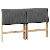 thumbnail of vidaXL Gestoffeerd hoofdbord Donkergrijs 160 cm Massief grenenhout