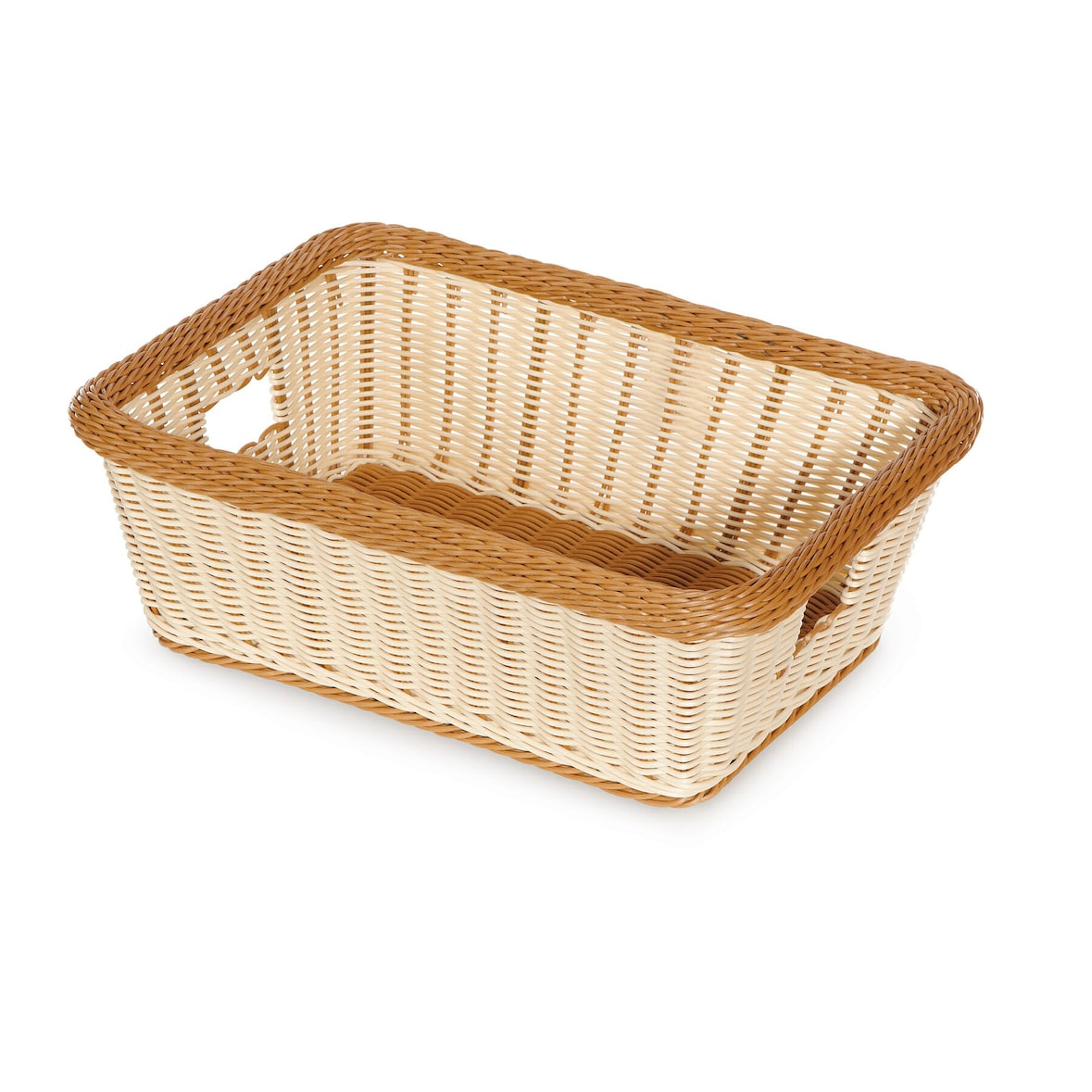 GET - WB-1515-TT - Cestino rettangolare con manici - 47 x 34,3 x 17,2 cm - Beige