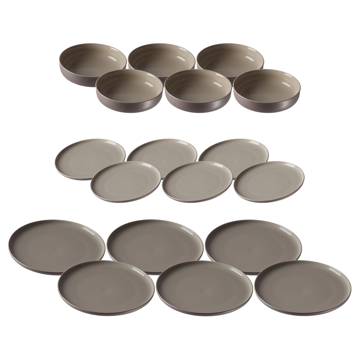 Ritzenhoff & Breker JASPER Teller & Schalenset 18-tlg. taupe