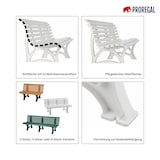 thumbnail of PROREGAL Gartenbank Jamaika | 4-Sitzer | Grün | HxBxT 80x200x64cm | UV-beständiger Kunststoff | Parkbank Sitzbank Gartenbänke Balkon Terrasse