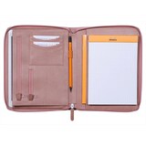 thumbnail of Conférencier Rhodiarama, pour bloc A5, en simili cuir italien, coloris bois de rose