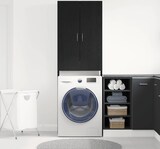 thumbnail of vidaXL Waschmaschinenschrank Schwarz Eichen-Optik 64x25,5x190 cm