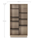 thumbnail of Libreria scaffale Vigo 9 ripiani color rovere e grigio, 150 cm altezza