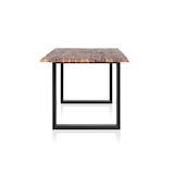 thumbnail of SalesFever Esstisch aus Akazie | 160 x 90cm | Tischplatte 35 mm Akazie natur | Gestell U-Form Metall schwarz | B 160 x T 90 x H 75cm | natur–schwarz