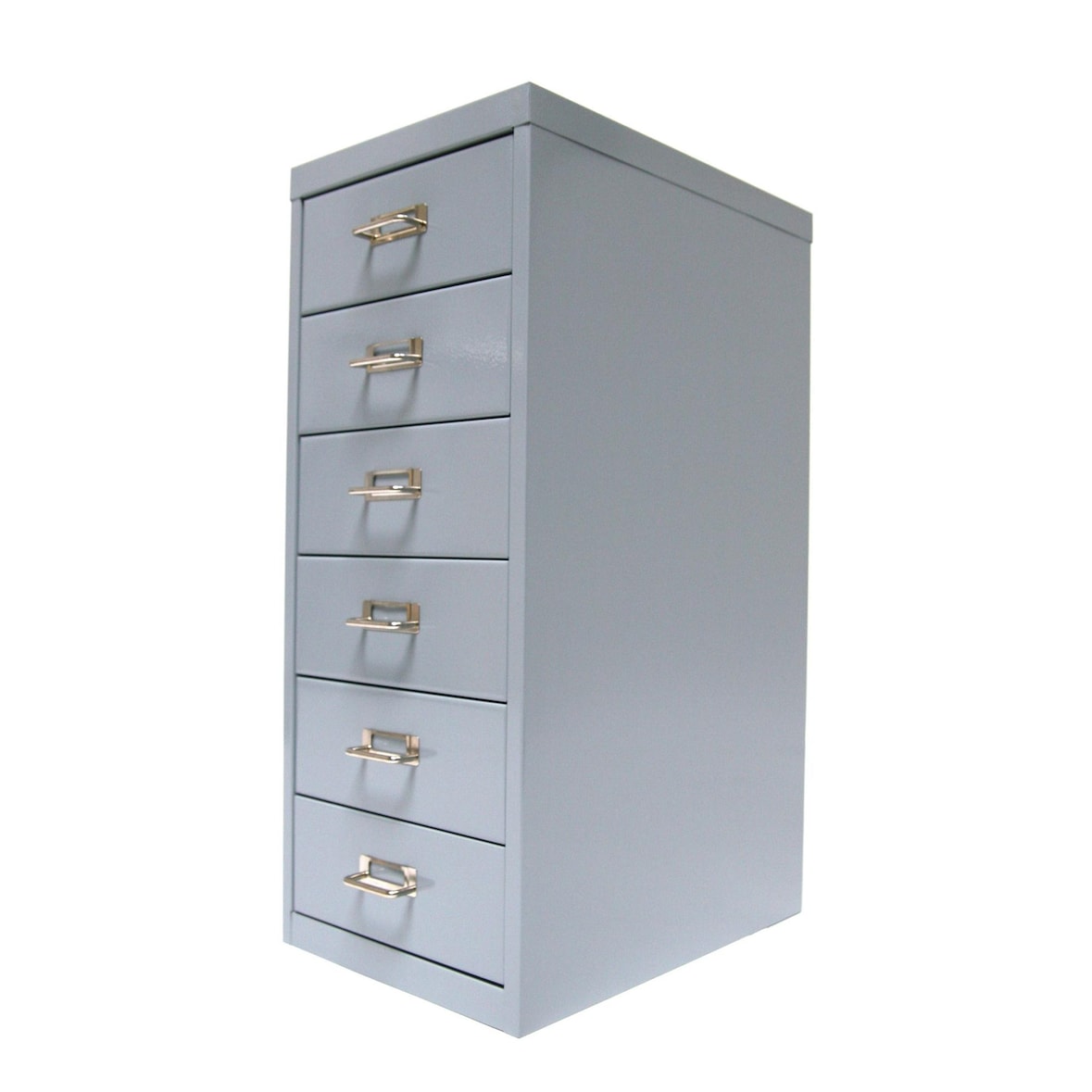 Schubladenschrank silber Metall 6 Schubladen HxBxT 66x28x40cm SZAGATO Schubladen-Container Büroschrank Werkzeugschrank Aufbewahrungsschrank