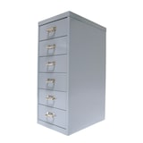 thumbnail of Schubladenschrank silber Metall 6 Schubladen HxBxT 66x28x40cm SZAGATO Schubladen-Container Büroschrank Werkzeugschrank Aufbewahrungsschrank