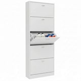 thumbnail of Scarpiera Salvaspazio 5 Ante Mobile Ingresso Slim Legno 63x24x185 cm - Bianco