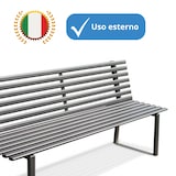 thumbnail of Andrys - Panchina da Esterno Design Moderno, con Viterie e Tappi in Pvc Neri, in Acciaio Zincato a Freddo, Colore Nero, 150 x 82 x 50 cm