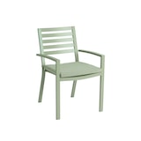 thumbnail of METRO PROFESSIONAL Stapelstoel met armleuningen, incl. kussen, aluminium/polyester, olijfgroen