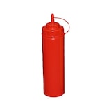 thumbnail of Je 1 Stück rot, gelb, transparente Quetschflaschen 0,76 Liter Dosierflasche Spenderflasche Dressingflasche