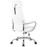 thumbnail of Fauteuil de bureau  Rako en véritable cuir ajustable et pivotant Blanc