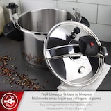 thumbnail of Magefesa Inoxtar - Olla Express Tradicional de 6L, Acero Inoxidable 18/10, Inducción, Cocina Sana, Pomo Rotatorio, Fondo Termo-Difusor de 5 Capas