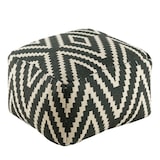 thumbnail of Kelim Sitzwürfel 50x50 H35cm Pouf Fußhocker Sitzhocker Bodenkissen Fußschemel : schwarz
