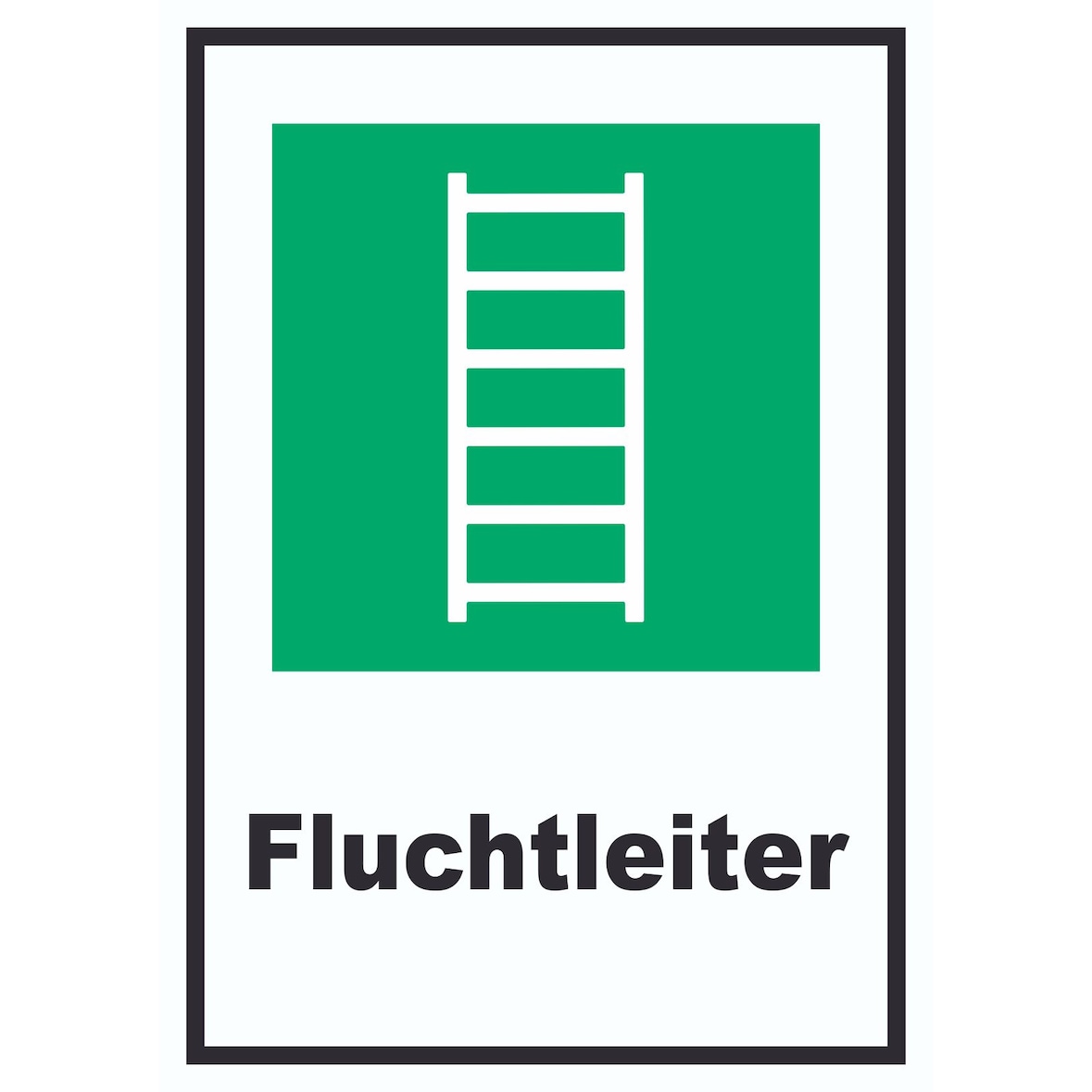Fluchtleiter A2 Rückseite selbstklebend Schild