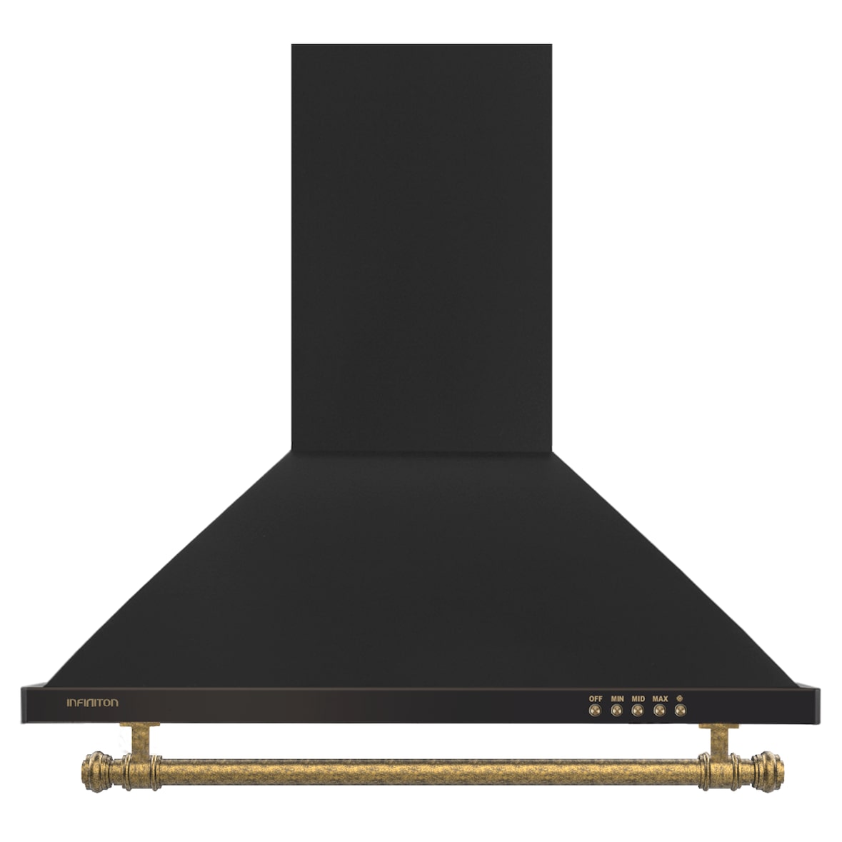 INFINITON Campana CMPP-RU61, 500 m3/h, D, Ancho 60 cm, Acabado Negro Rustico