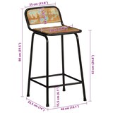 thumbnail of vidaXL Barhocker 4 Stk. 46x35,5x80 cm Altholz Massivholz