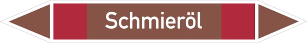 Rohrleitungskennzeichen Schmieröl - 187x26 mm Folie selbstklebend