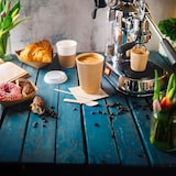 thumbnail of BIOZOYG 250 Stück Riffelbecher 300 ml / 12 oz Kaffee To Go Pappbecher, ungebleicht braun, Einwegbecher, Nachhaltig, Biologisch Abbaubar, Einwegbecher