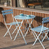 thumbnail of Albatros Bistroset 3-teilig Blau Bistrotisch mit 2 Stühlen klappbare Stühle und Tisch aus robustem Metall optimal als Balkonmöbel Set oder Gartenmöbel