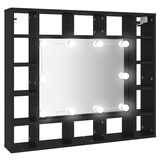 thumbnail of vidaXL Spiegelkast met LED-verlichting 91x15x76,5 cm zwart