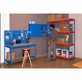 thumbnail of Simon Rack Estanteria Industrial, 2000x1800x450 mm, 600 kg de Punto Flexión, 4 Estantes Madera, Azul/Naranja/Madera - SimonTaller