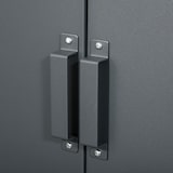 thumbnail of HOMCOM armario de almacenamiento aparador de metal con doble puerta y 2 estantes ajustables para oficina salón dormitorio 75x33x110 cm gris